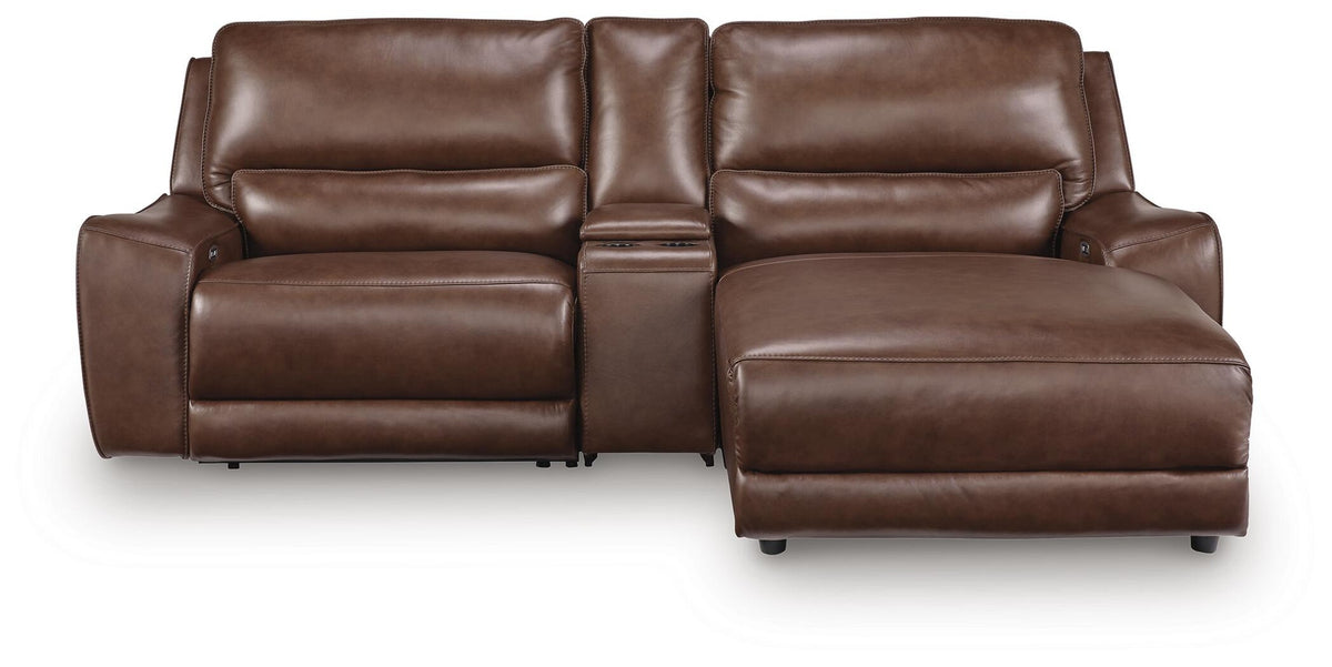 DeepWakes 3-Piece Power Reclining Sectional with Chaise (PCU62607-SI)