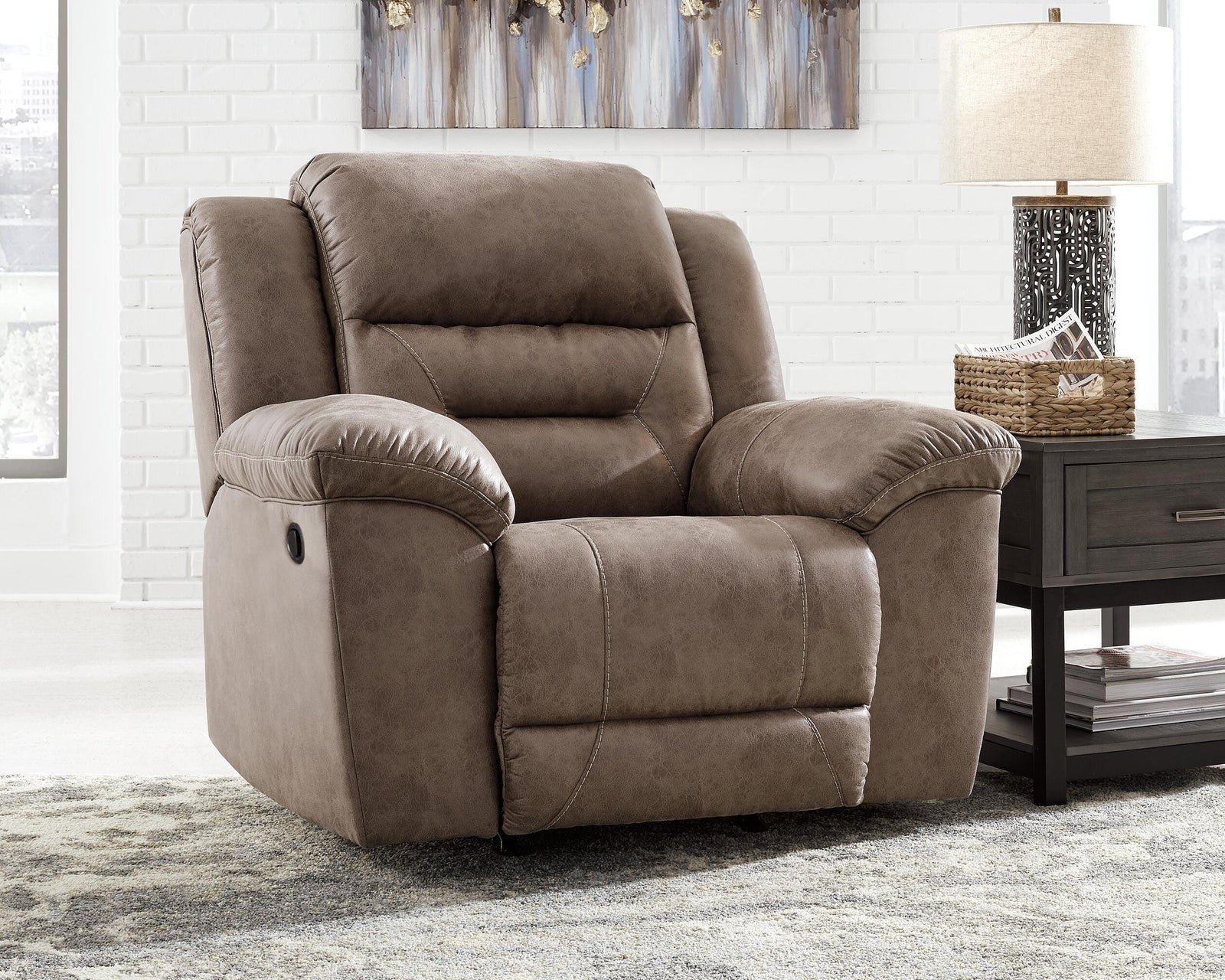 Stoneland Reclining Loveseat with Console (39905-SI) - Image 13