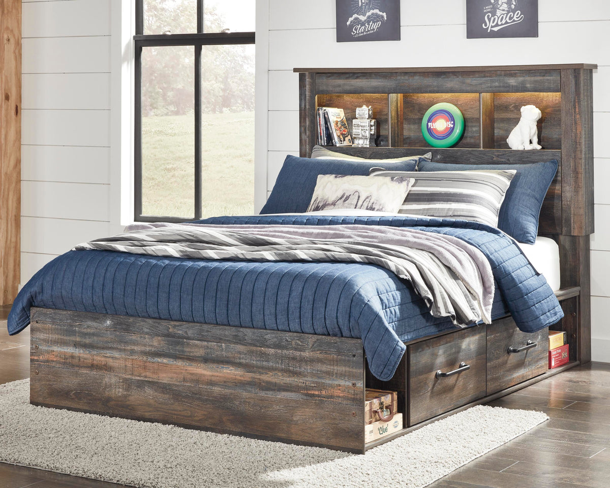 Drystan Bookcase Bed with 2 Storage Drawers (Youth) - Multi  (B211-SI) - Image 2