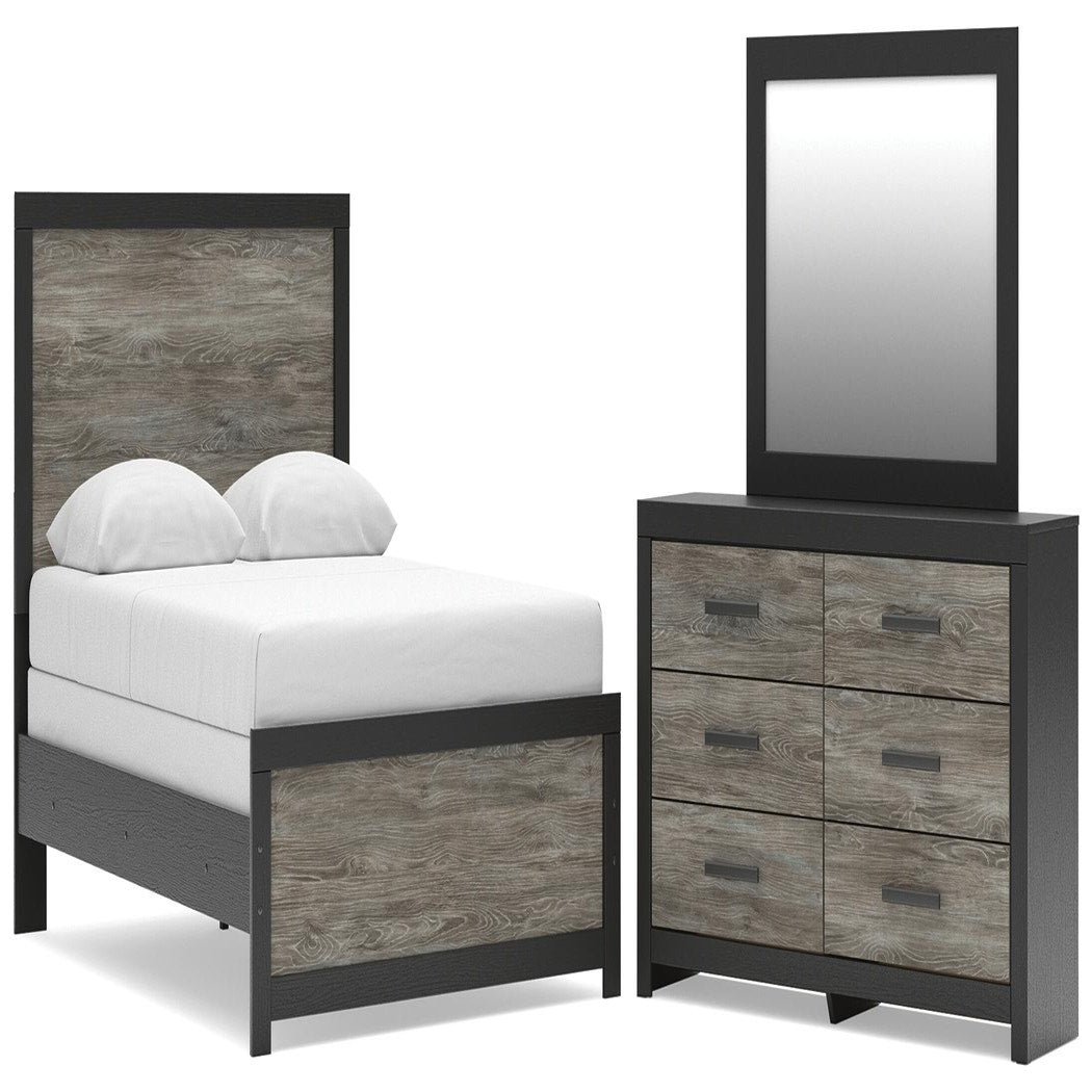 Broachmyn Full Panel Bed, Dresser and Mirror (PCB1118-SI)