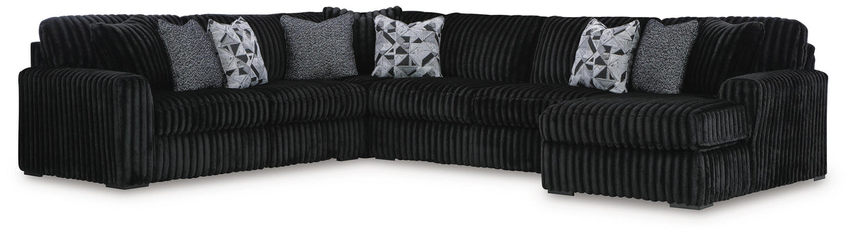 Midnight-Madness 6-Piece Sectional with Chaise (98103-SI)