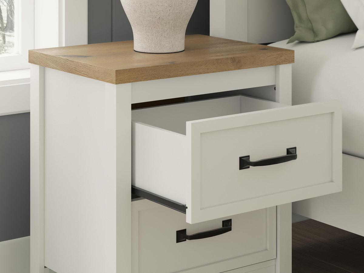 Kerisden Nightstand - White/Brown  (EB1480-SI) - Image 10
