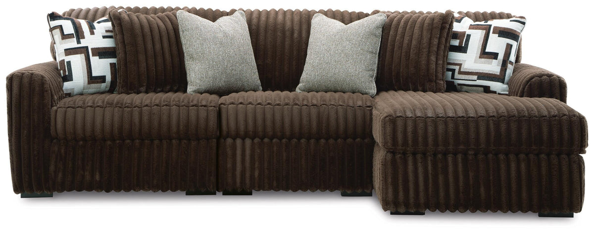 Midnight-Madness 3-Piece Sectional with Chaise (98104-SI)