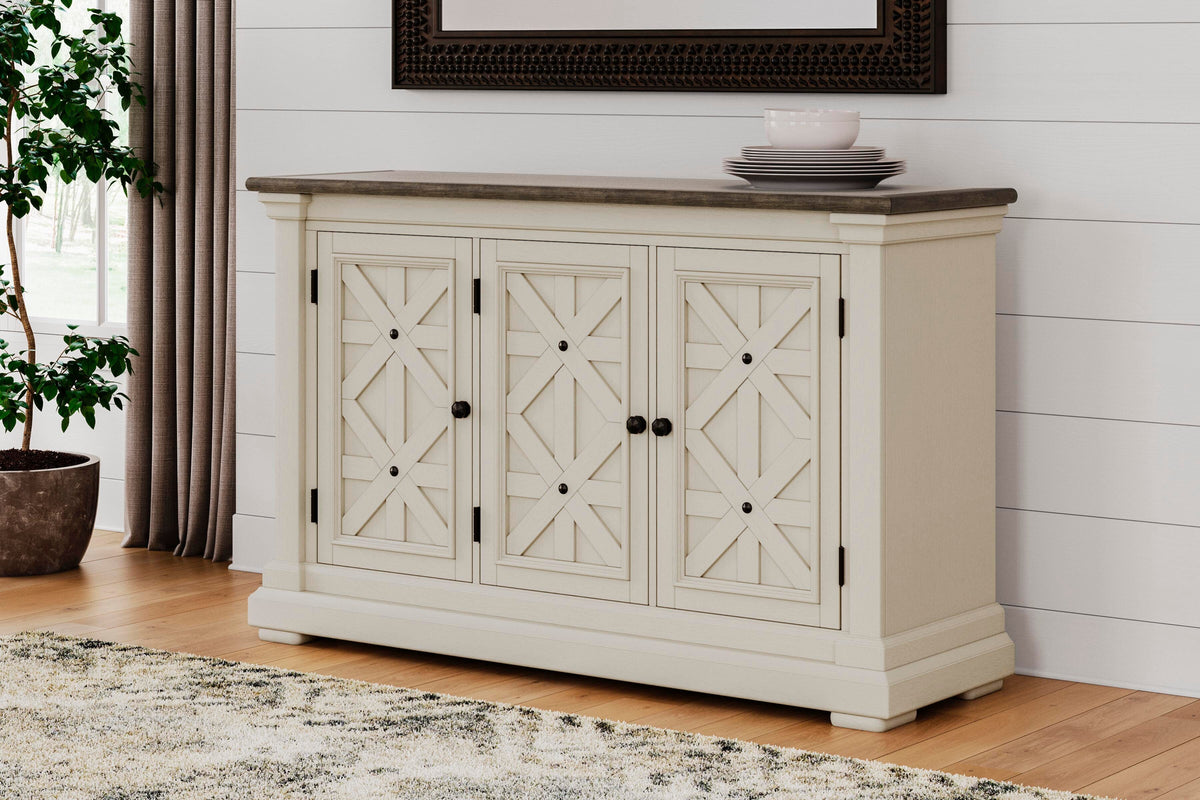 Bolanburg Dining Table, 4 Chairs, Bench, Server and Display Cabinet (D647-SI) - Image 25