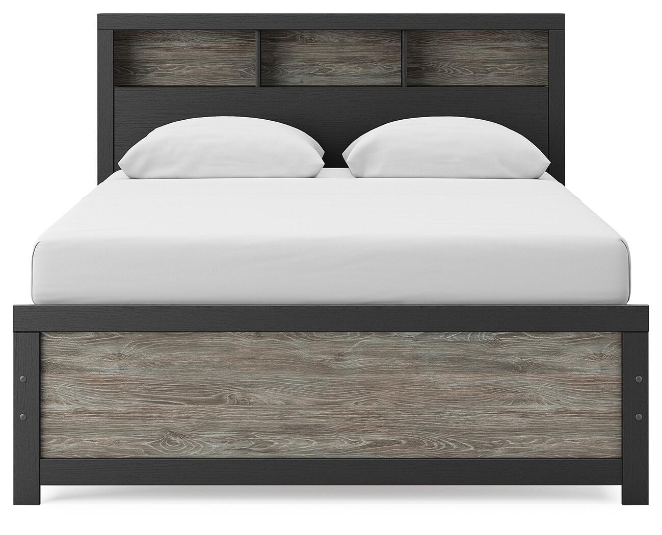 Broachmyn Queen Bookcase Bed, Dresser and Mirror (PCB1118-SI) - Image 11