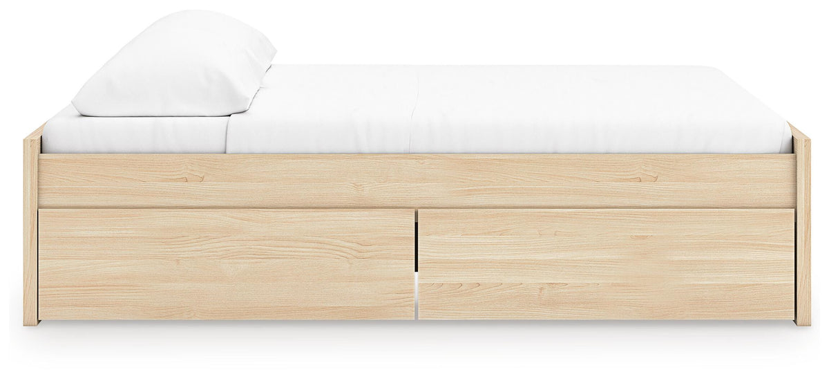 Onita Platform Bed with 1 Side Storage - Natural  (EB9632-SI) - Image 6
