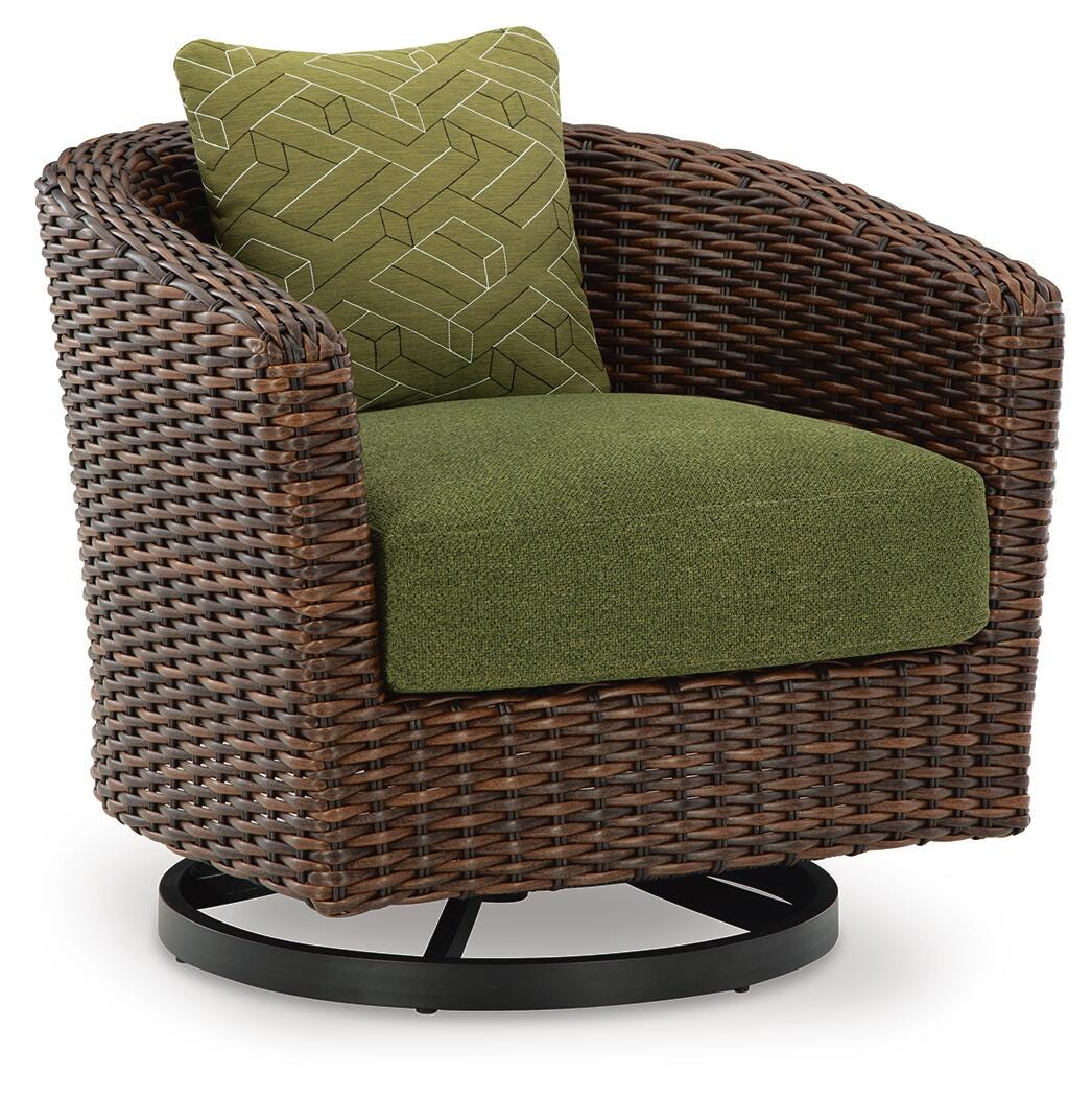 Horizon Hall Outdoor Sofa, 2 Lounge Chairs and 2 Ottomans (P572-SI) - Image 6