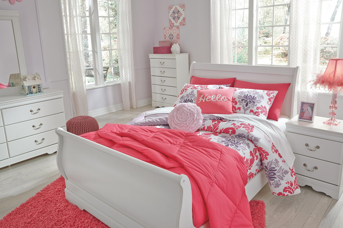 Anarasia Sleigh Headboard (Youth) - White  (B129-SI) - Image 7