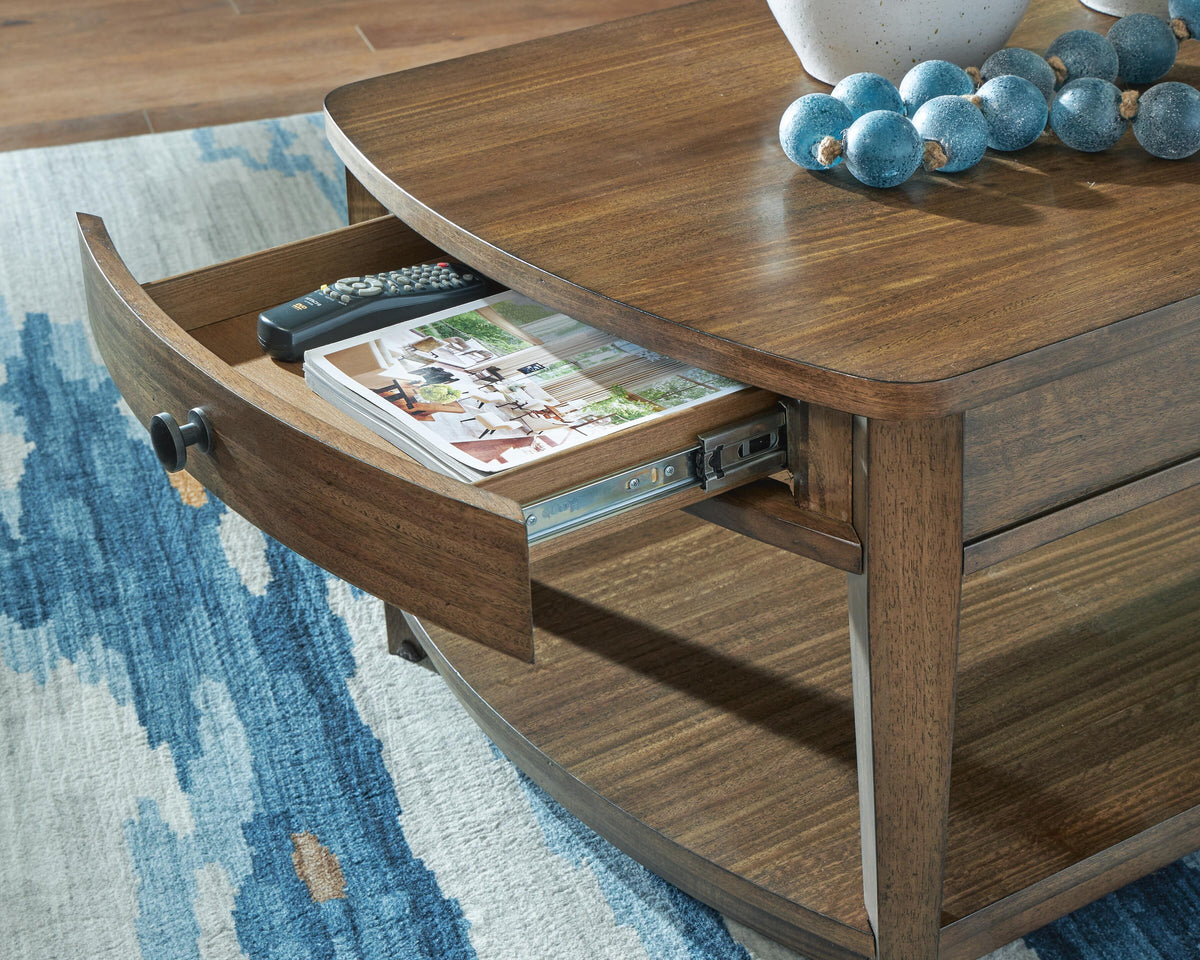 Burkbyer Coffee Table - Brown  (T513-SI) - Image 7