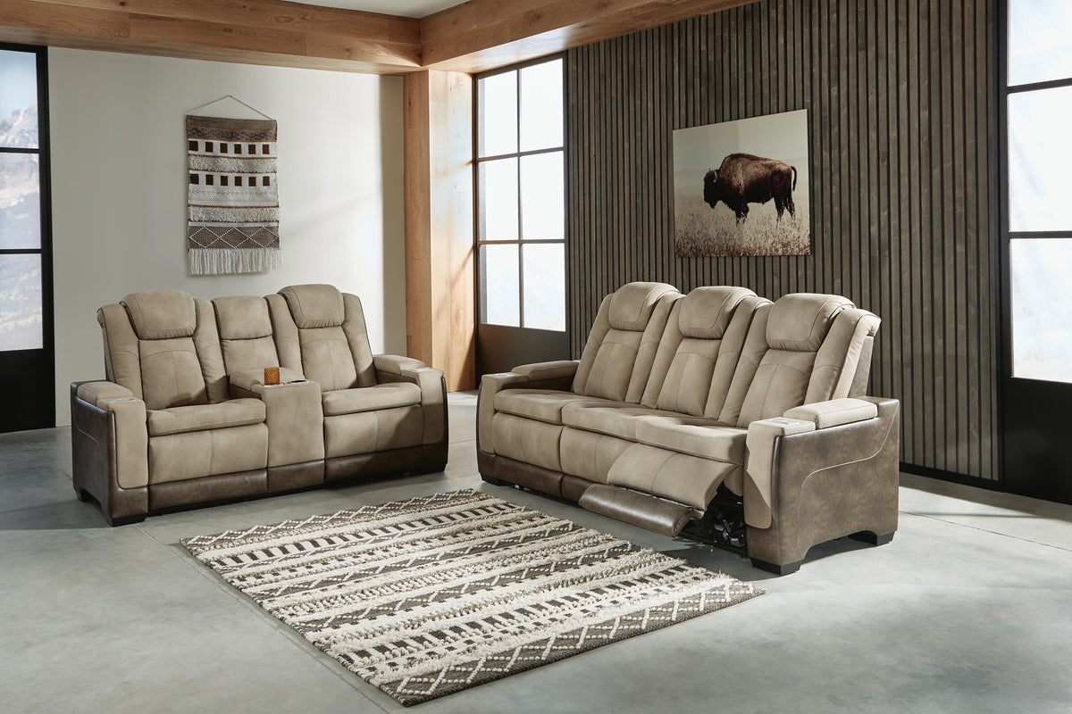 Next-Gen Durapella Power Reclining Sofa and Loveseat (22003-SI) - Image 2