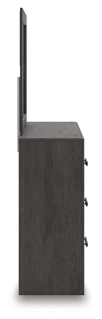 Prendonea Dresser and Mirror - Charcoal  (B3789-SI) - Image 7