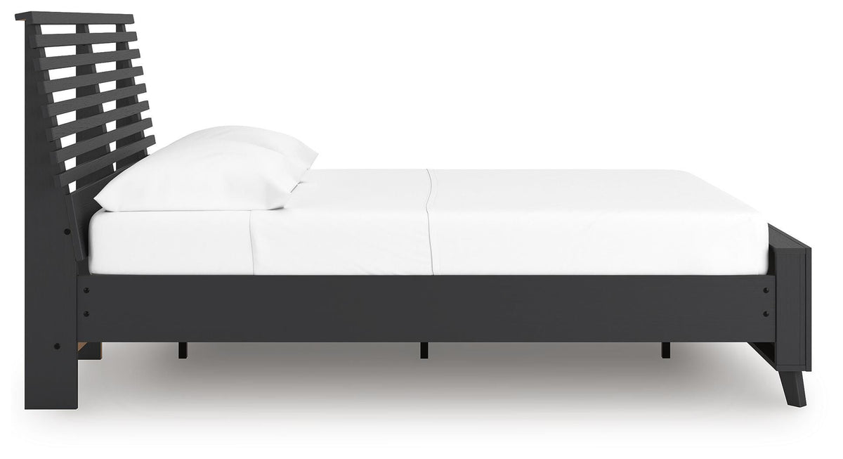 Danziar Slat Panel Platform Bed, Dresser and Mirror (B1013-SI) - Image 4