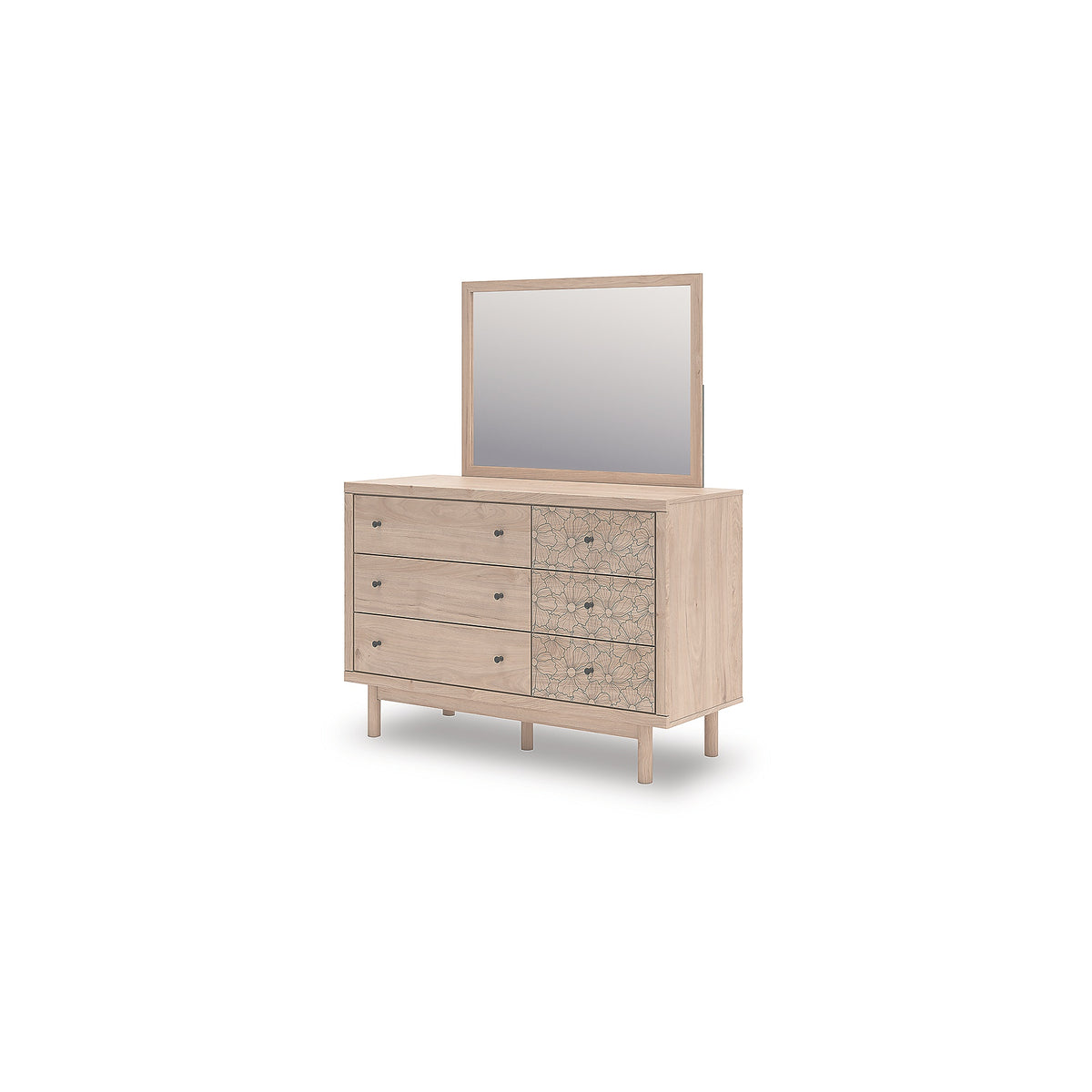 Arloster Full Upholstered Panel Bed, Dresser and Mirror (PCB1566-SI) - Image 6