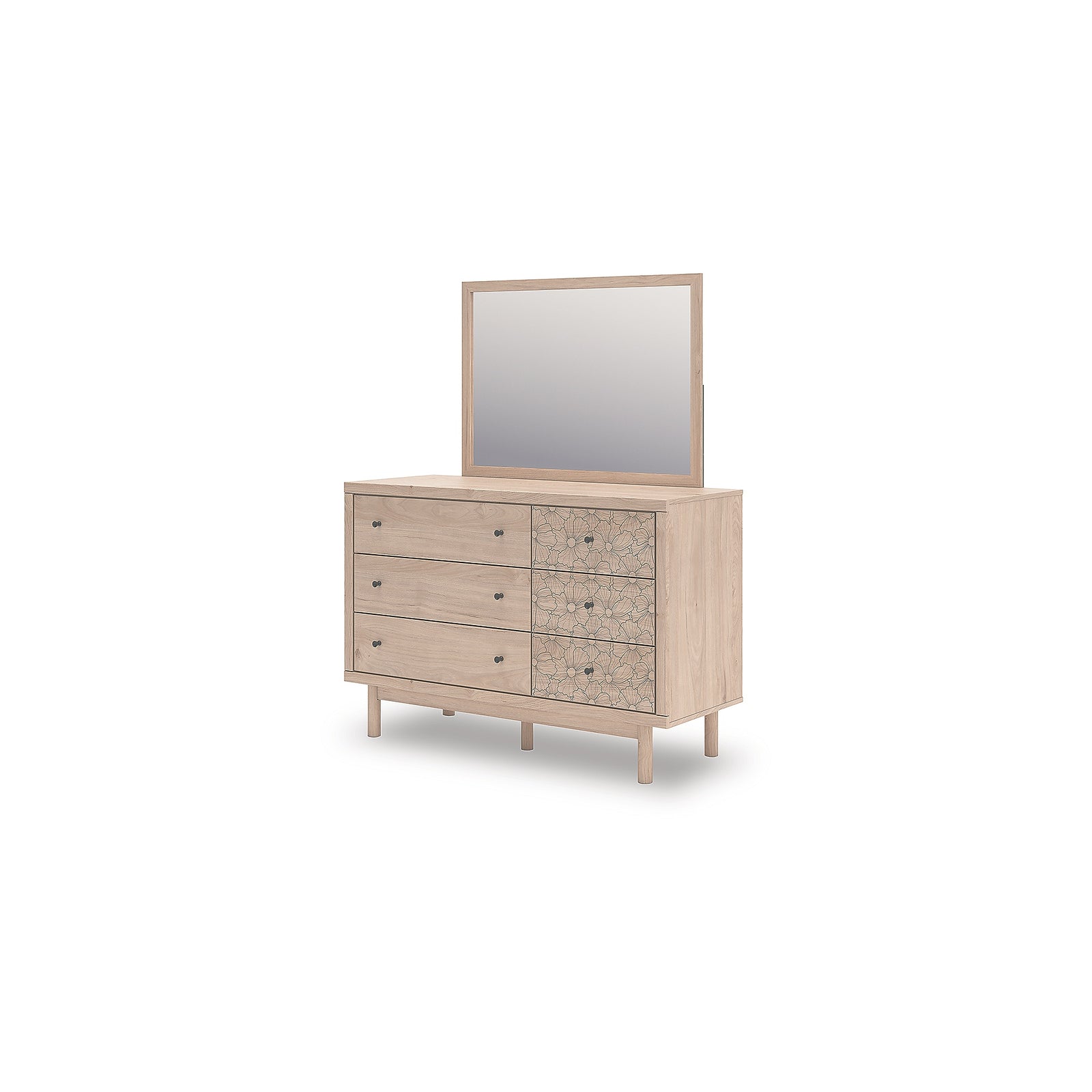 Arloster Full Upholstered Panel Bed, Dresser and Mirror (PCB1566-SI) - Image 6