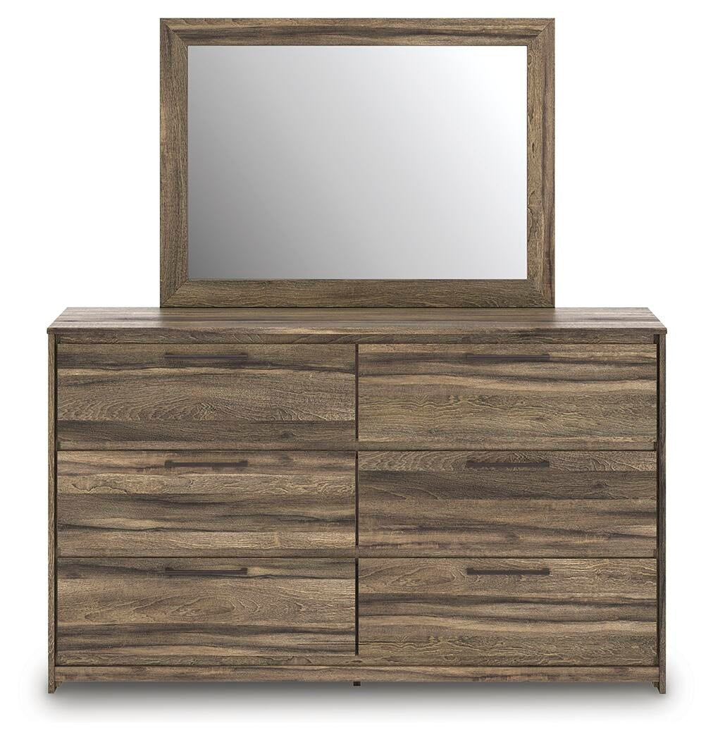 Elbrim Full Panel Storage Bed, Dresser, Mirror and 2 Nightstands (PCB2005-SI) - Image 2