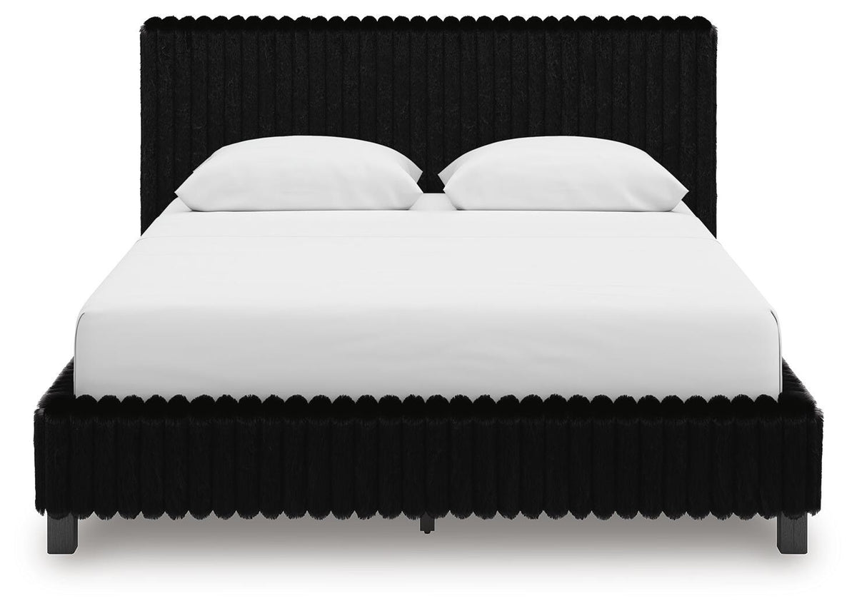 Zuraleus Queen Upholstered Bed, Dresser and Nightstand (PCB3380-SI) - Image 10