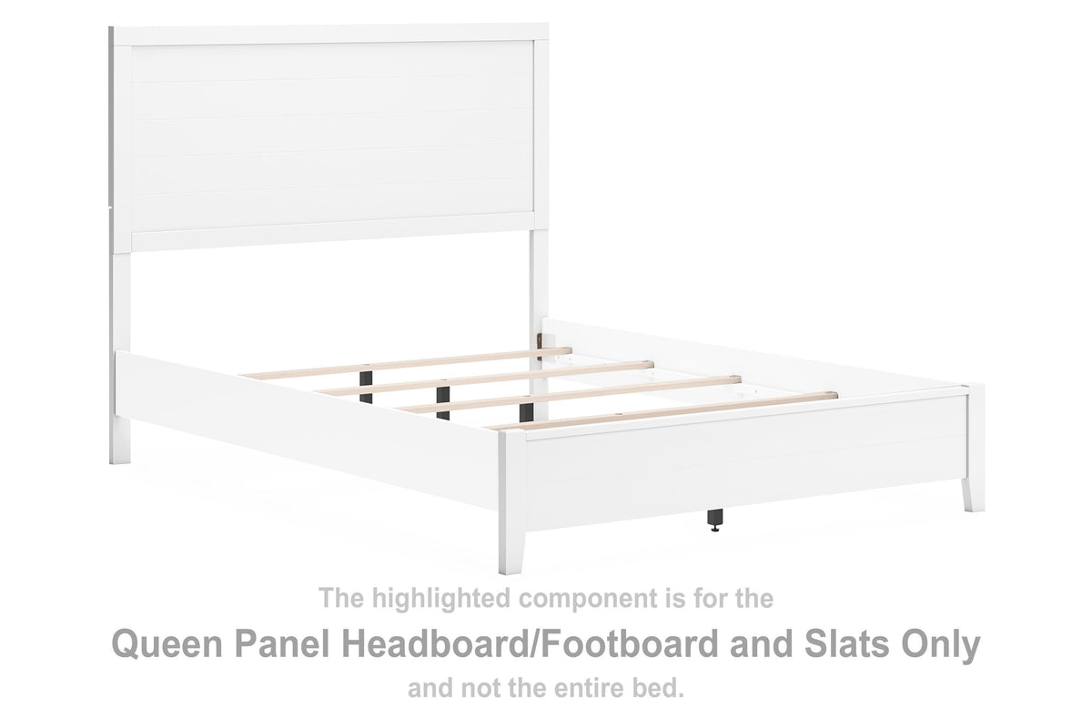 Binterglen Panel Headboard/Footboard and Slats - White  (B427-SI)