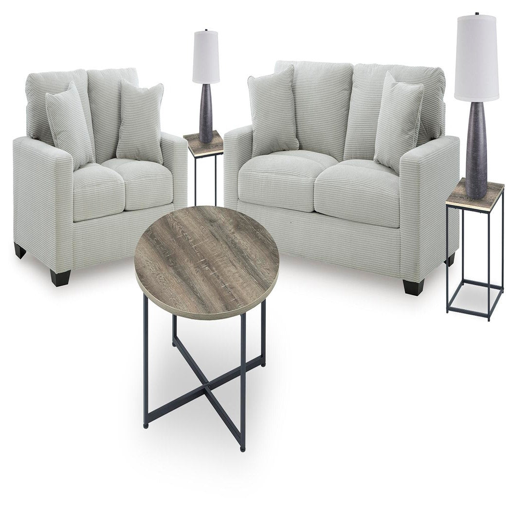 Greenbriar Sofa, Loveseat, Occasional Tables and Lamps (PC32005-SI)