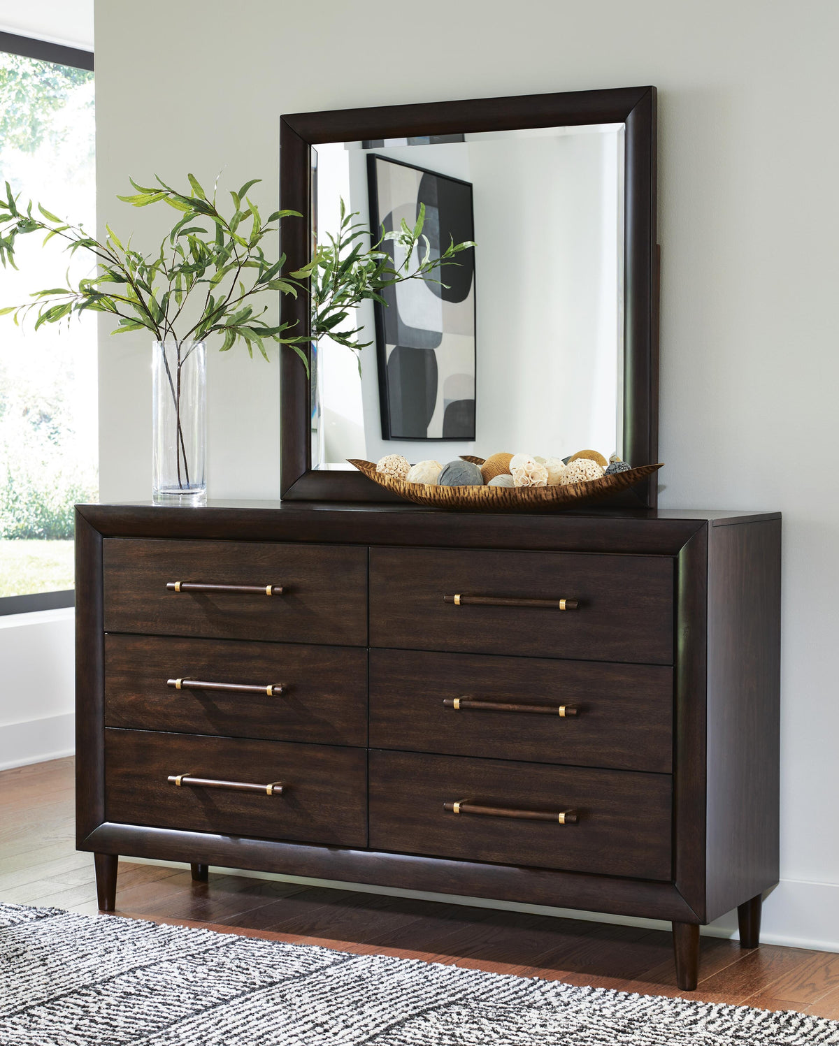 Dantenton Panel Bed, Dresser and Mirror (B611-SI) - Image 10