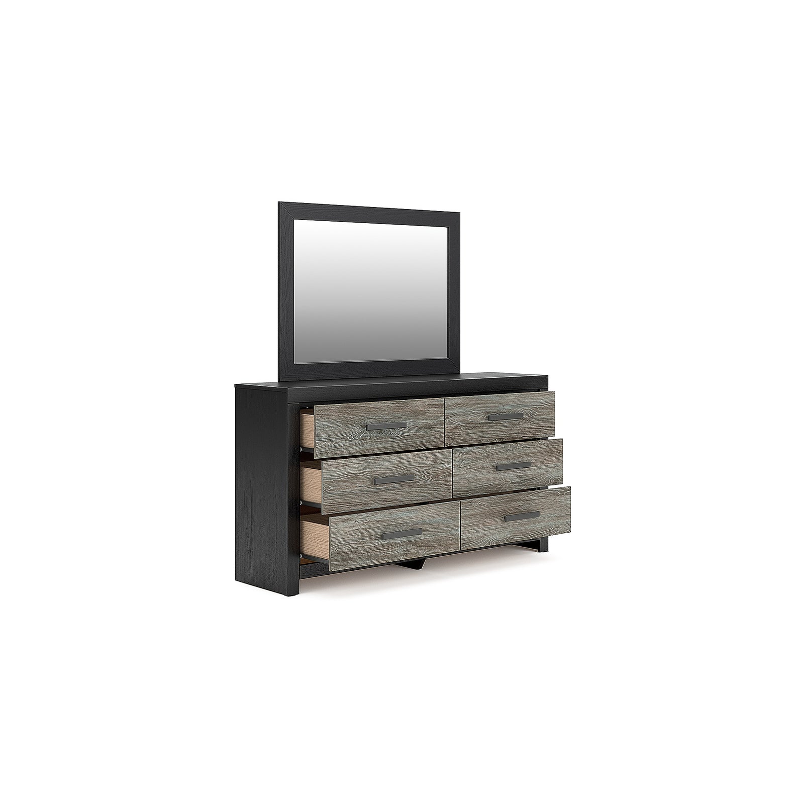 Broachmyn Twin Bookcase Bed, Dresser and Mirror (PCB1118-SI) - Image 4