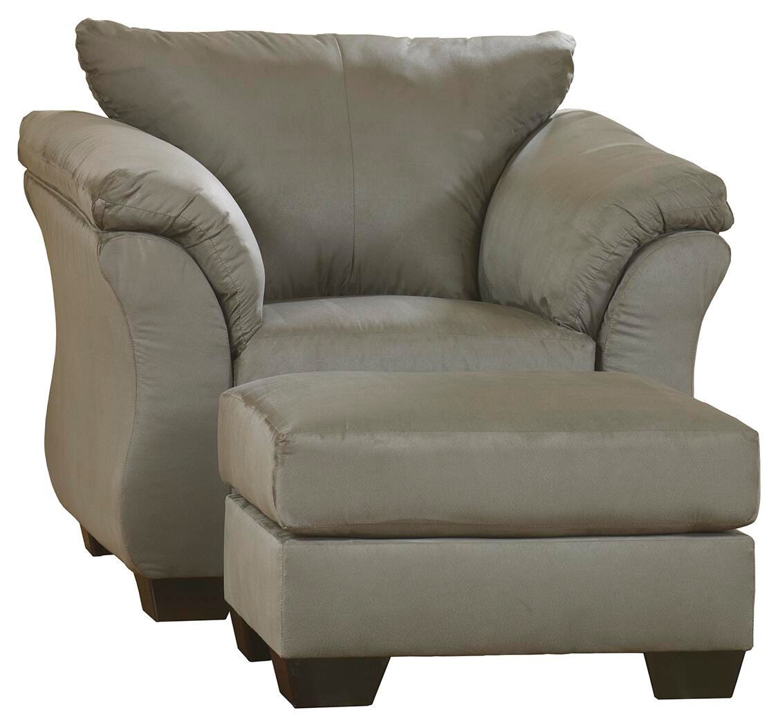 Darcy Chair and Ottoman (75005-SI)