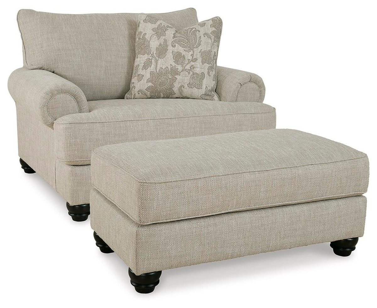 Asanti Oversized Chair and Ottoman (13201-SI)