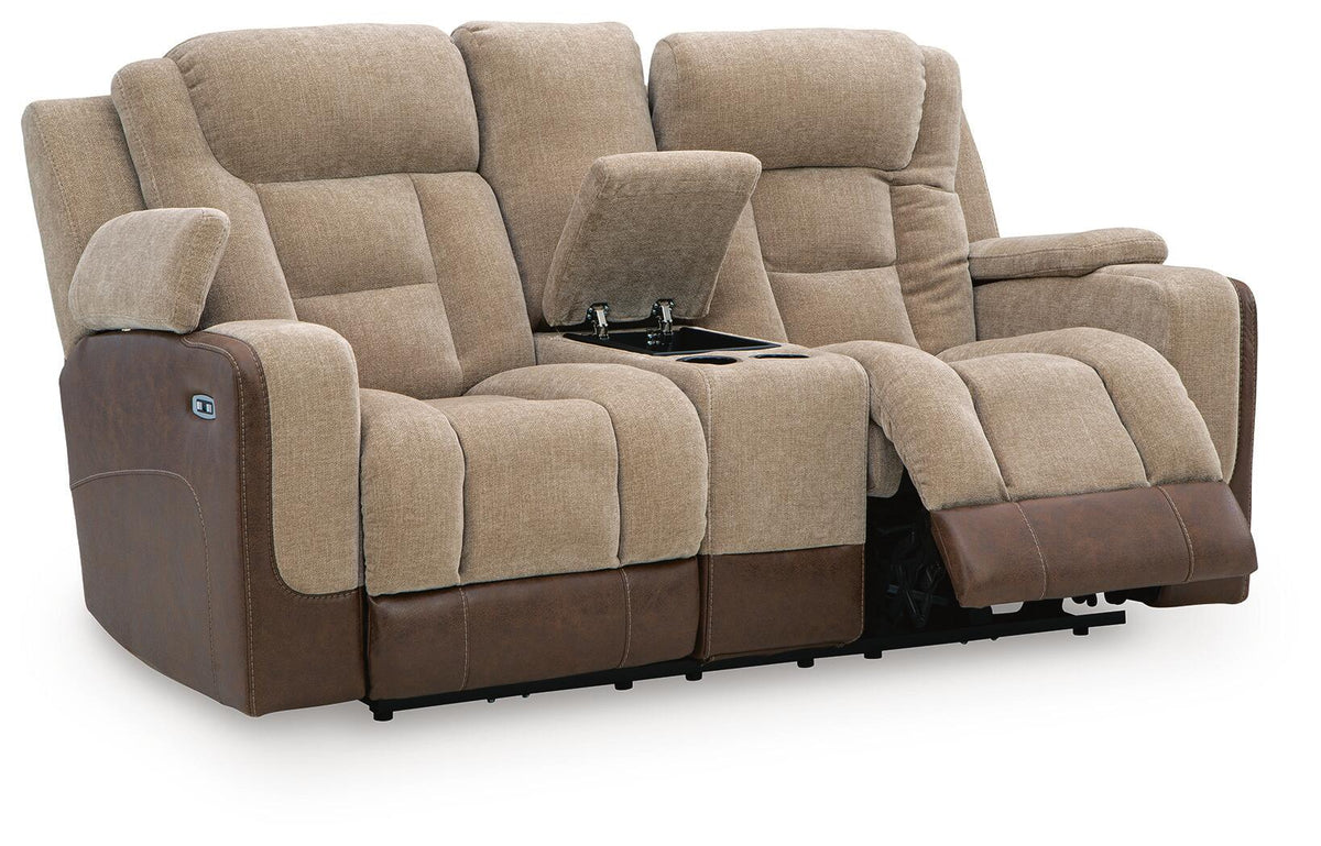 Mixed Motion Power Reclining Loveseat with Console (PC83504-SI) - Image 4