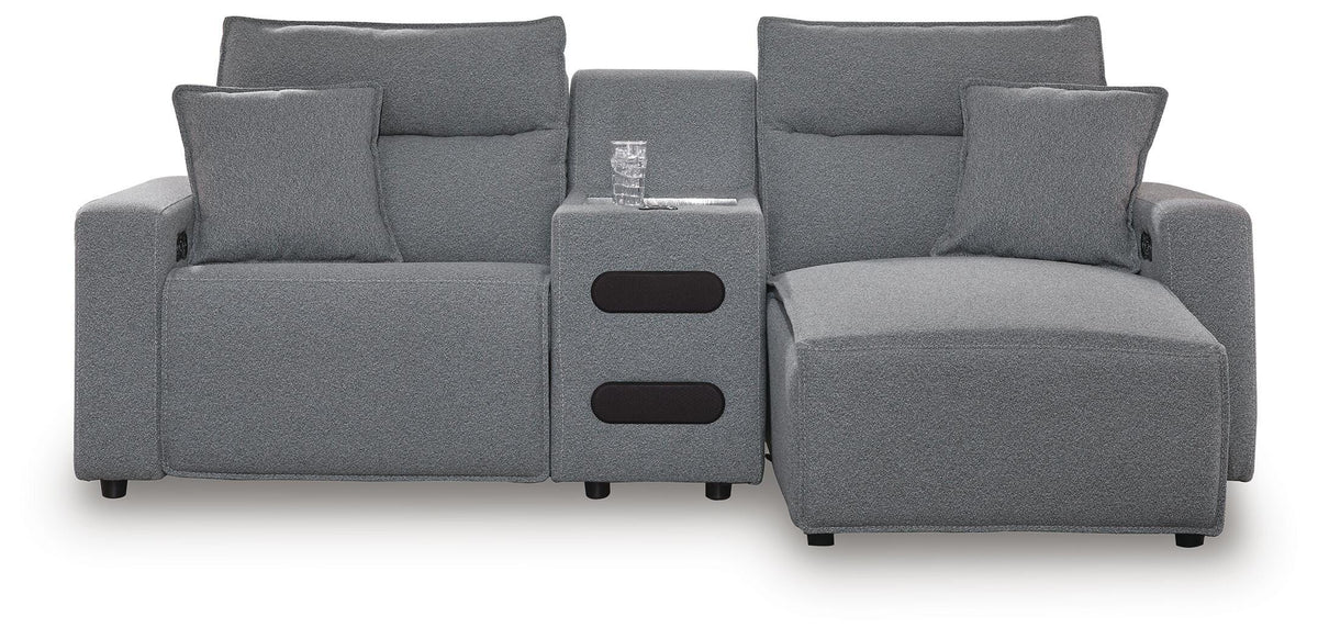 Modmax II 3-Piece Power Reclining Sectional with Chaise and Audio Console (65906-SI)