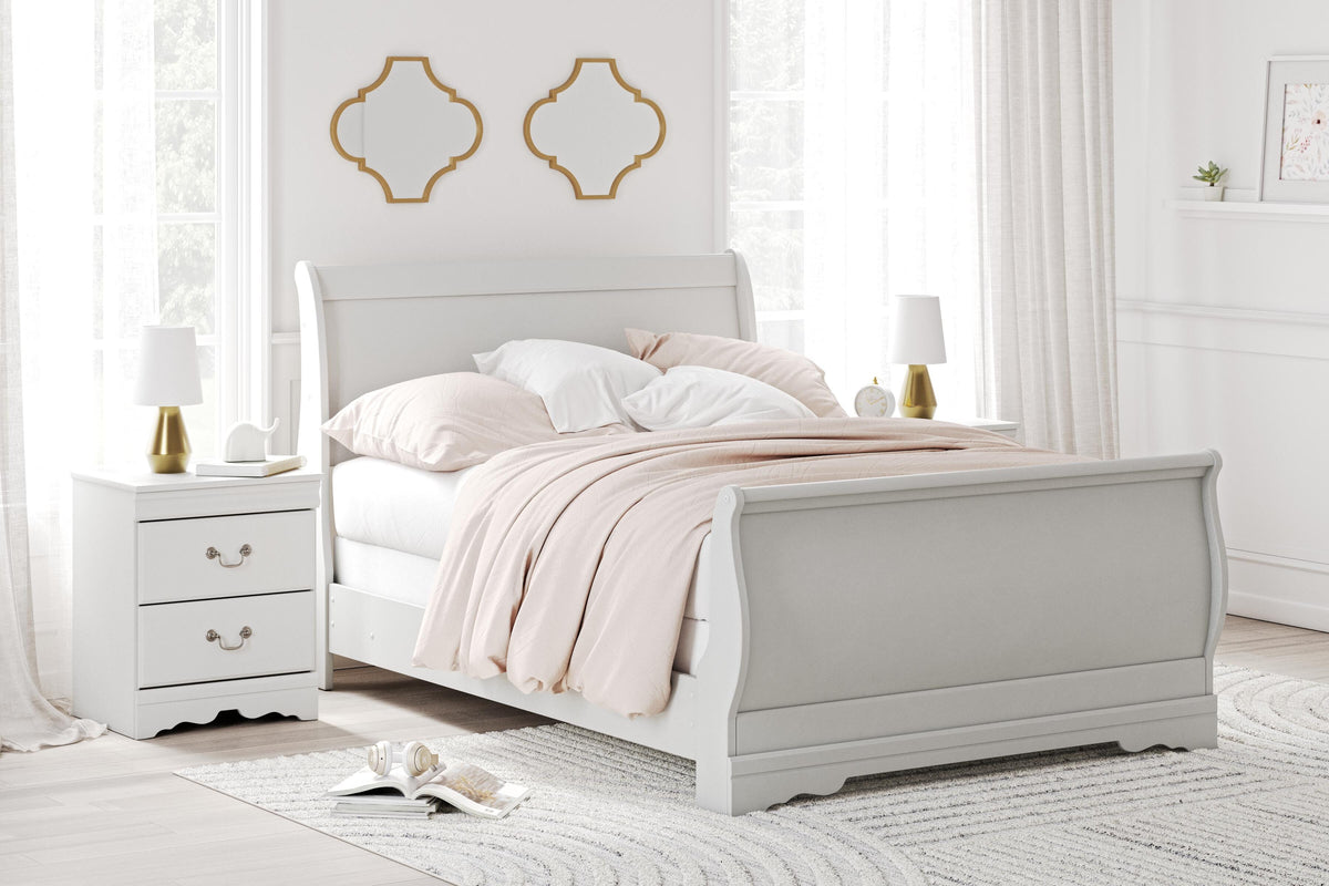 Anarasia Sleigh Bed (Youth) - White  (B129-SI) - Image 4