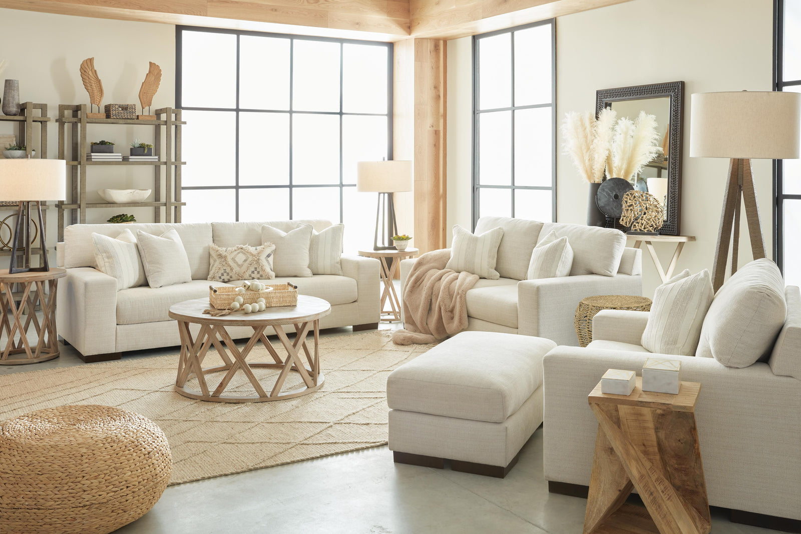 Maggie Sofa, Loveseat and Ottoman (52003-SI) - Image 14