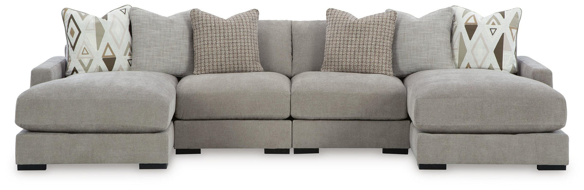 Aslan Court 4-Piece Sofa Pit Sectional (20305-SI)
