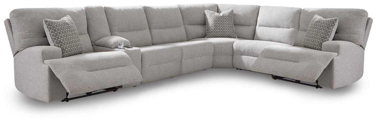 Acklen Place 7-Piece Power Sectional Reclining Sofa with Storage Console (93605-SI)