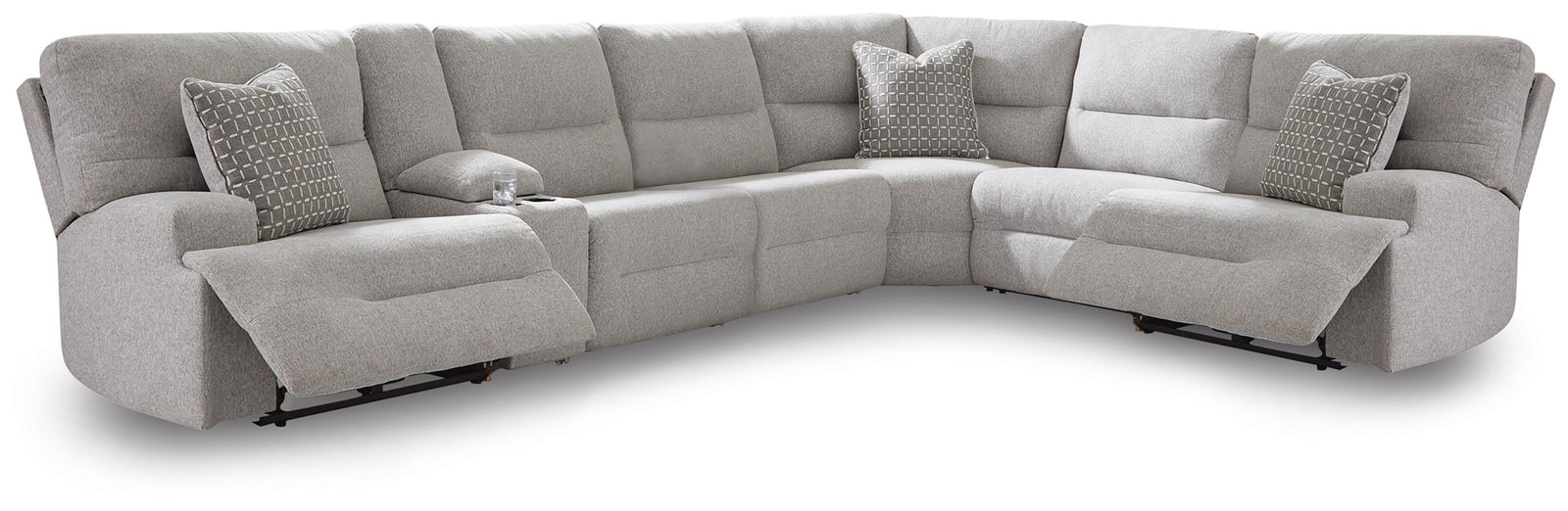 Acklen Place 7-Piece Power Sectional Reclining Sofa with Storage Console (93605-SI) - Image 2