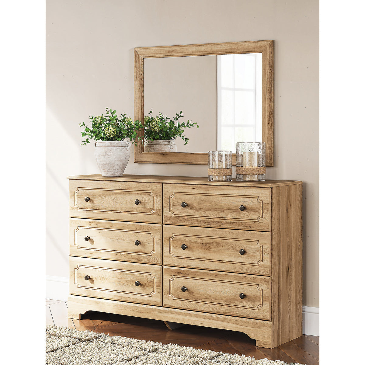 Aleaport Full Panel Bed, Dresser and Mirror (PCB1075-SI) - Image 19