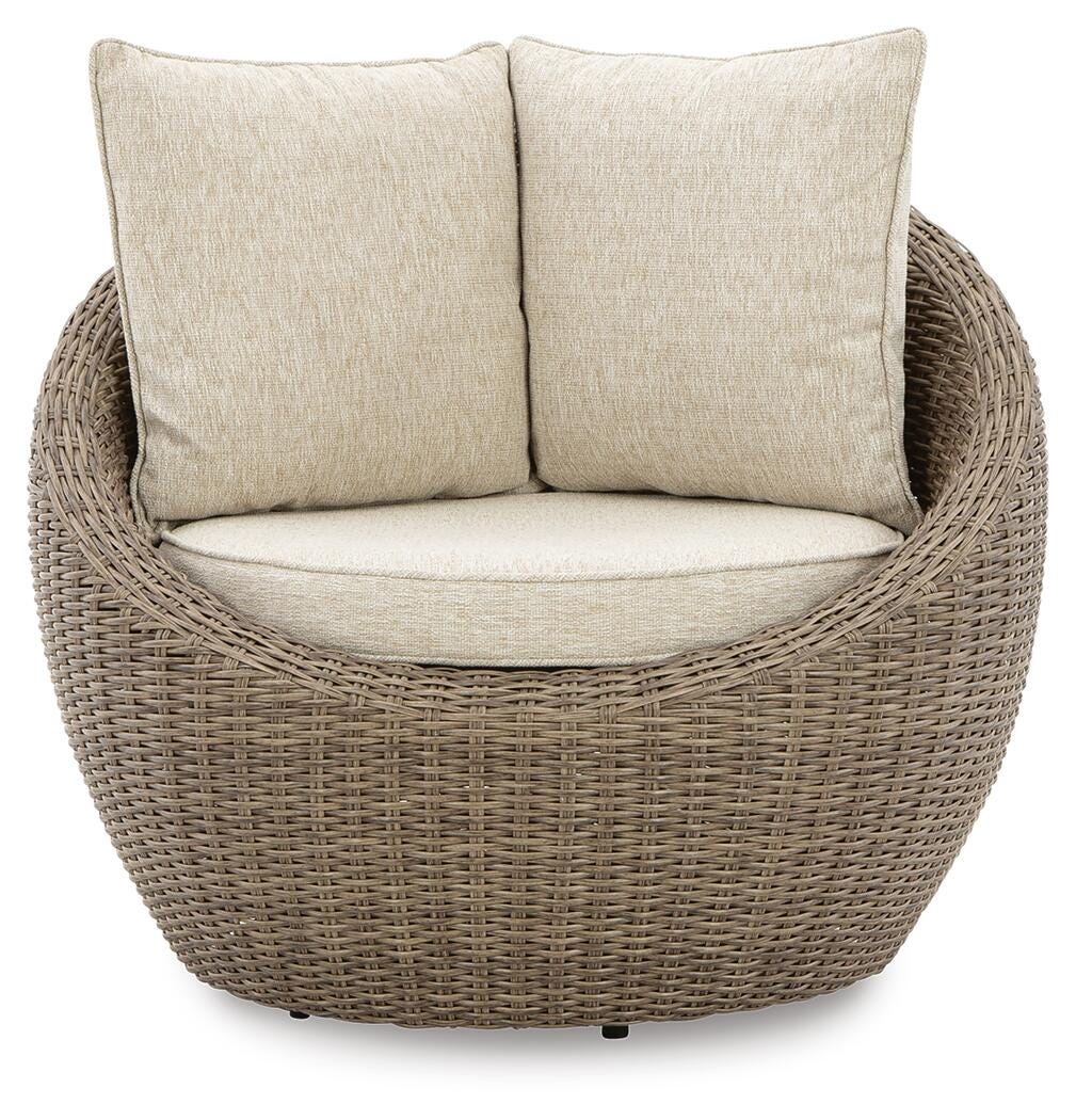 Danson 2 Swivel Lounge Chairs and End Table (P505-SI) - Image 4