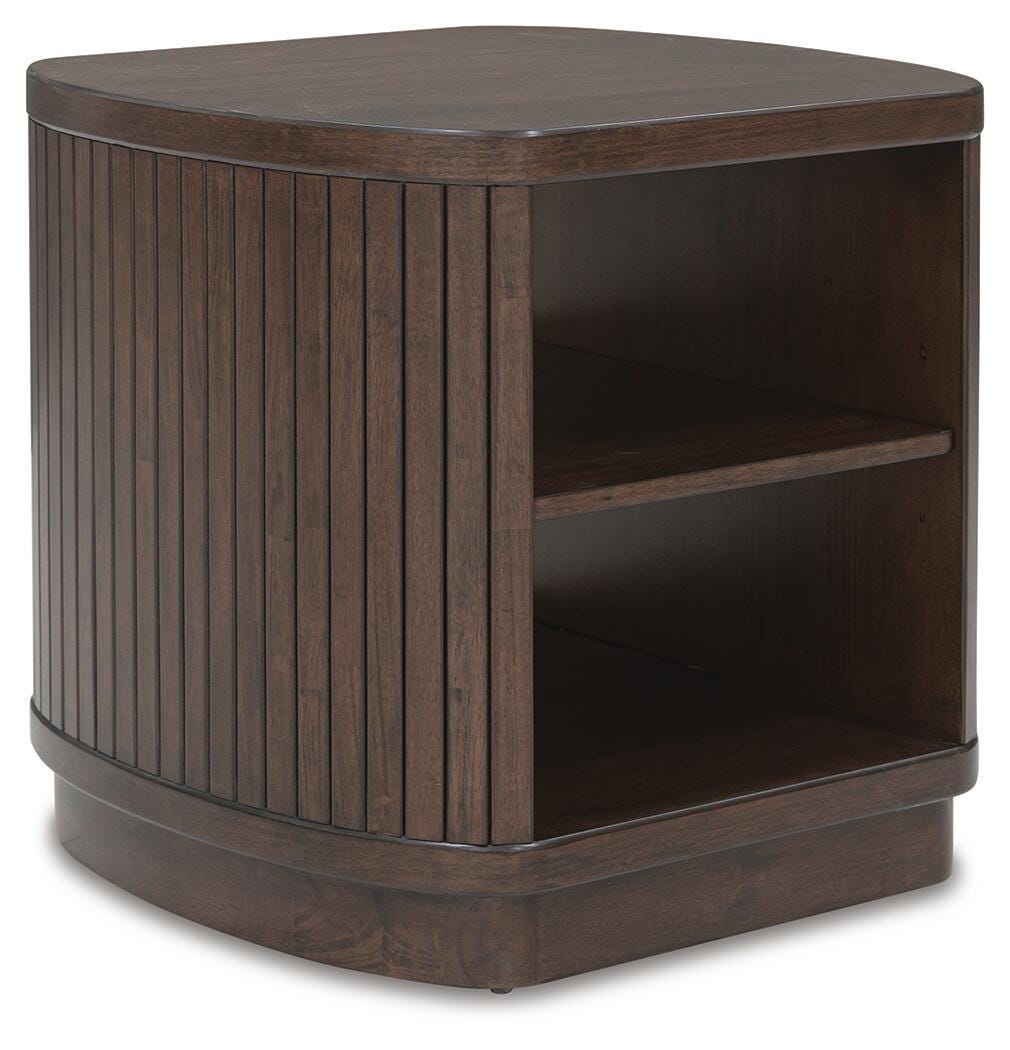 Korestone End Table - Dark Brown  (T679-SI)