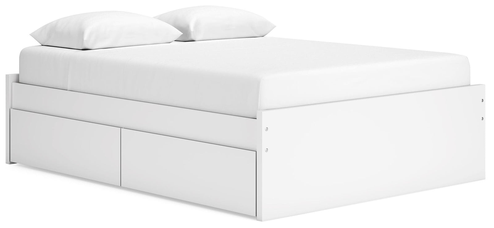 Onita Platform Bed with 2 Side Storage - White  (EB9630-SI)
