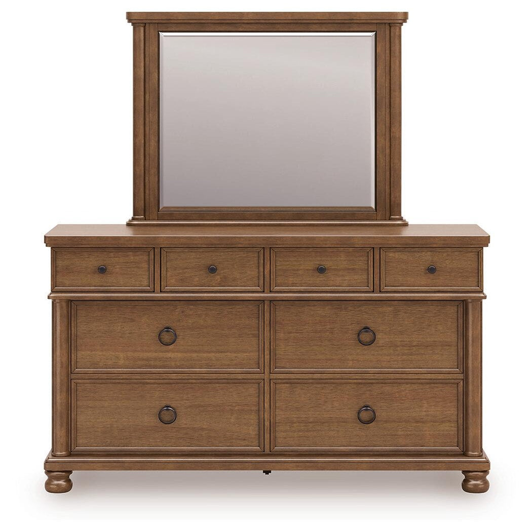 Rowlenstown Queen Poster Bed, Dresser and Mirror (PCB824-SI) - Image 2