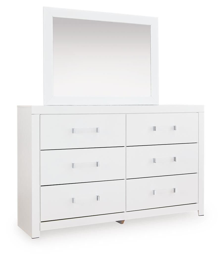 Maeling Twin Upholstered Panel Bed, Dresser and Mirror (PCB1119-SI) - Image 3