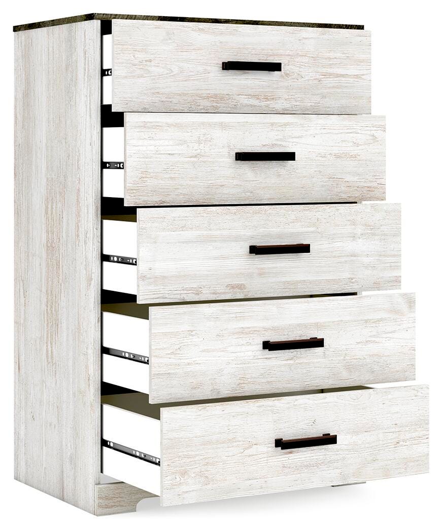 Shawburn Panel Bed with Chest - White/Brown  (EB4121-SI) - Image 10