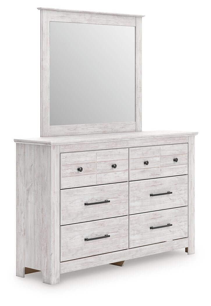 Makidern Queen Panel Bed, Dresser, Mirror and Nightstand (PCB1171-SI) - Image 3