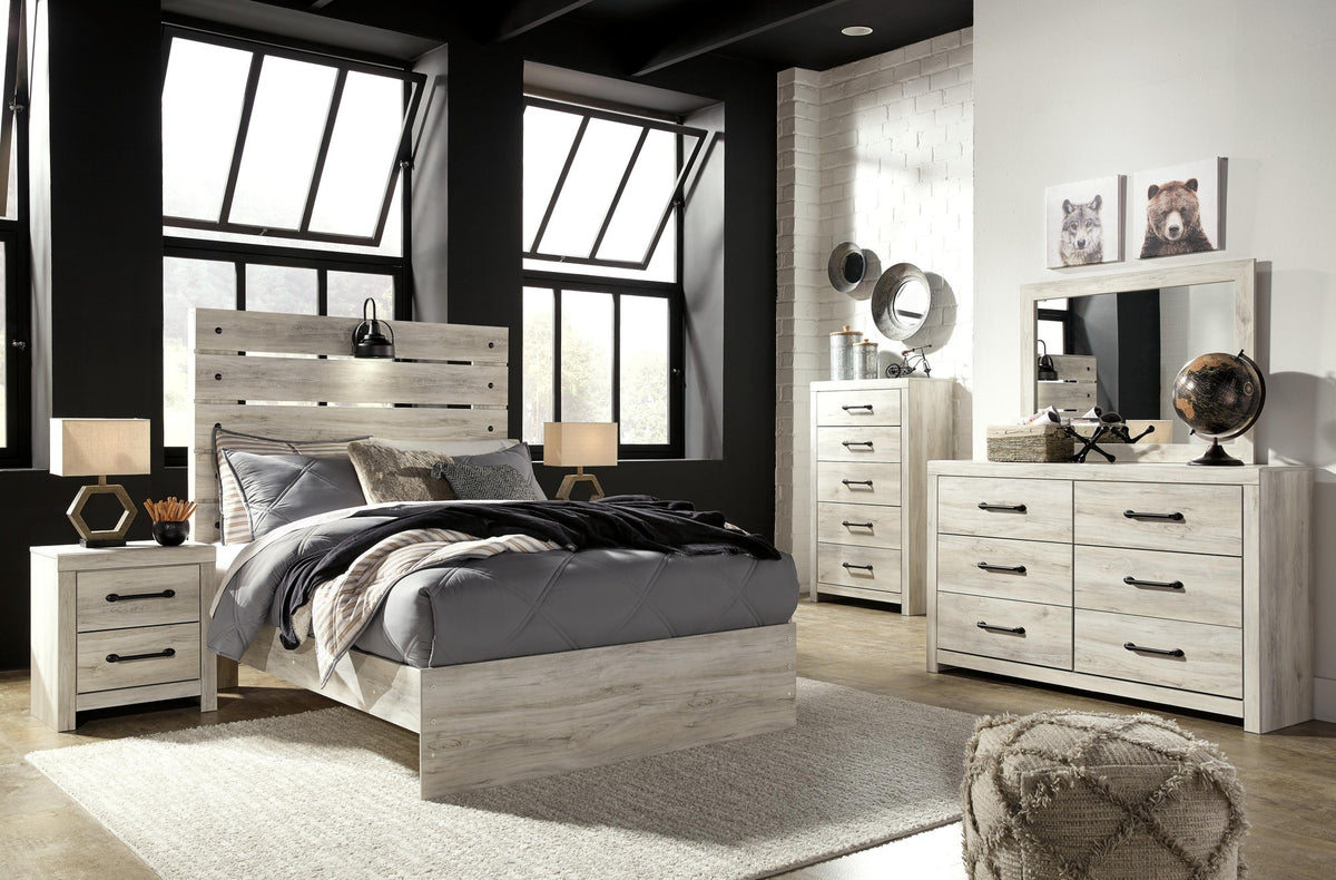 Cambeck Panel Bed (Youth) - Whitewash  (B192-SI) - Image 6