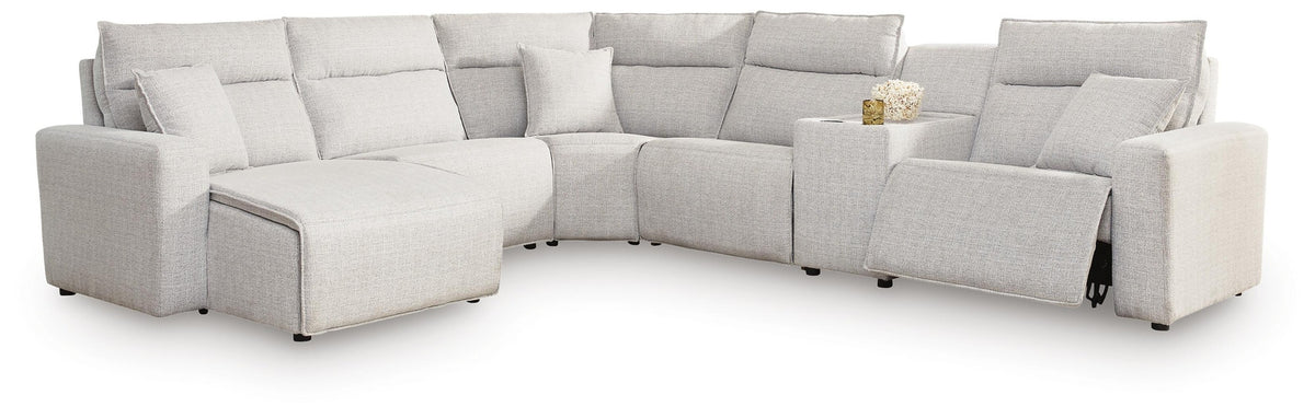 Modmax II 6-Piece Power Reclining Sectional with Chaise and Console (65907-SI)