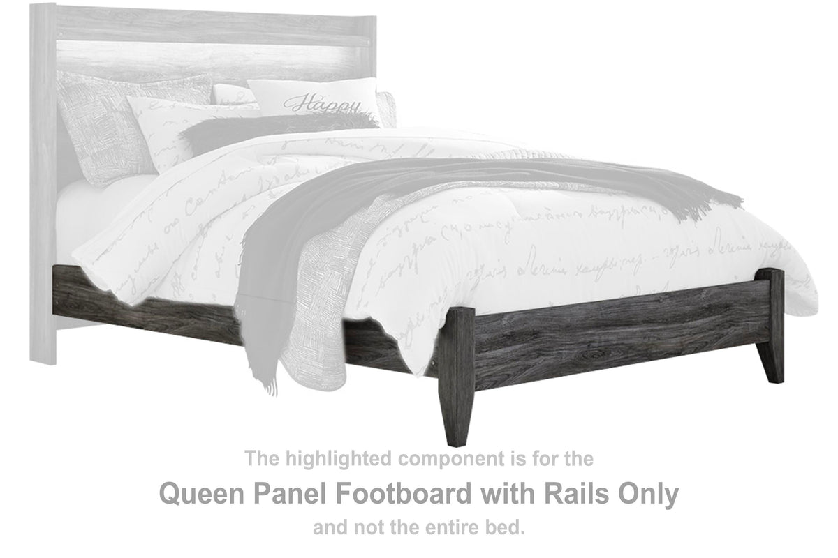 Baystorm Panel Footboard with Rails - Gray  (B221-SI)