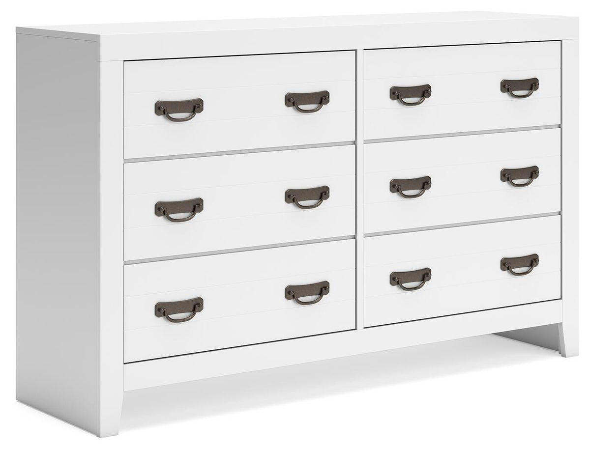 Binterglen Panel Bed, Dresser and Nightstand - White  (B427-SI) - Image 3