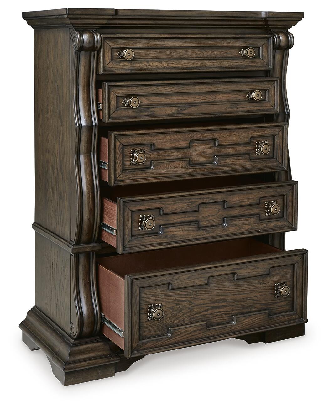 Maylee Panel Bed, Dresser, Mirror, Chest and Nightstand (B947-SI) - Image 6