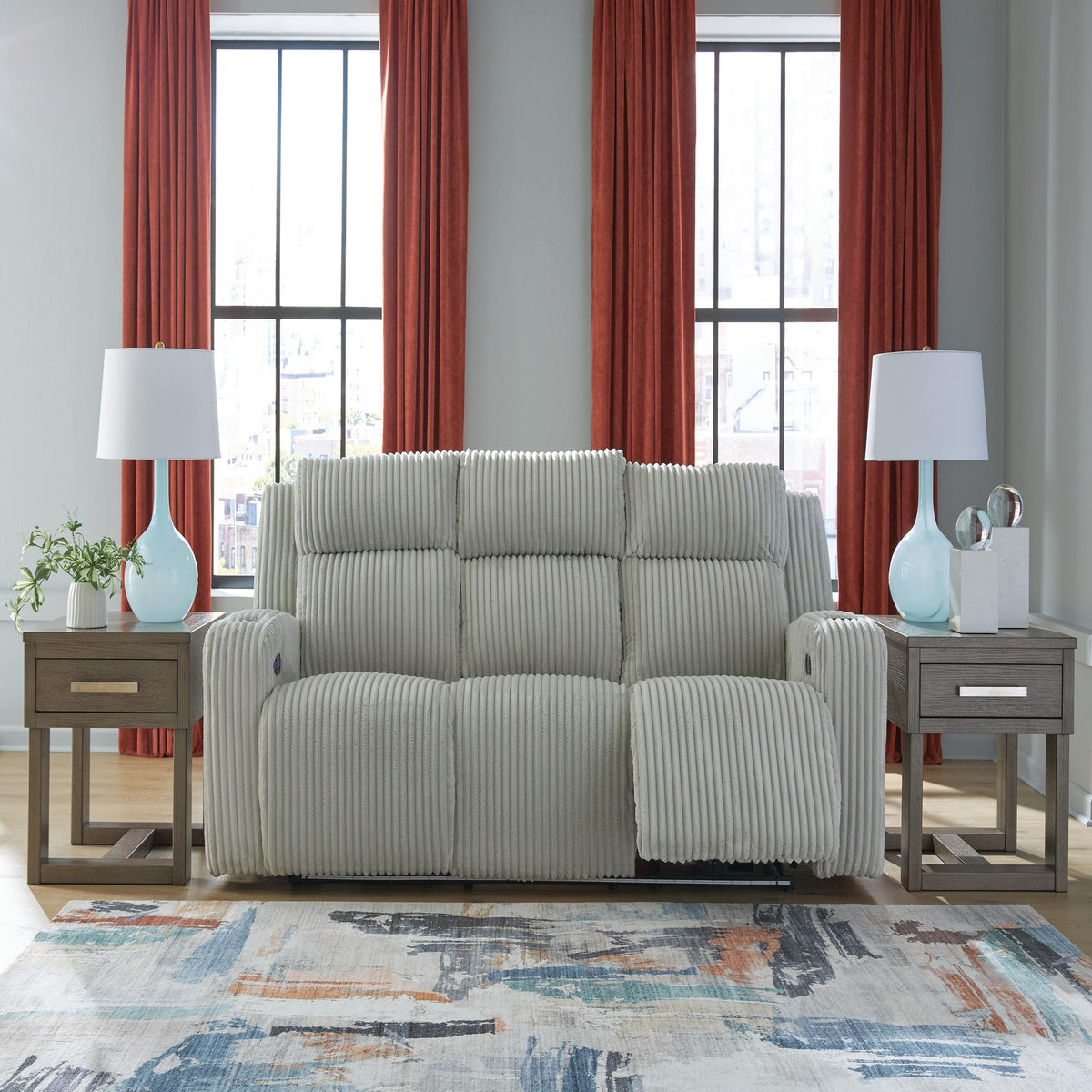 Carvara Power Reclining Sofa and Loveseat (PC64203-SI) - Image 15