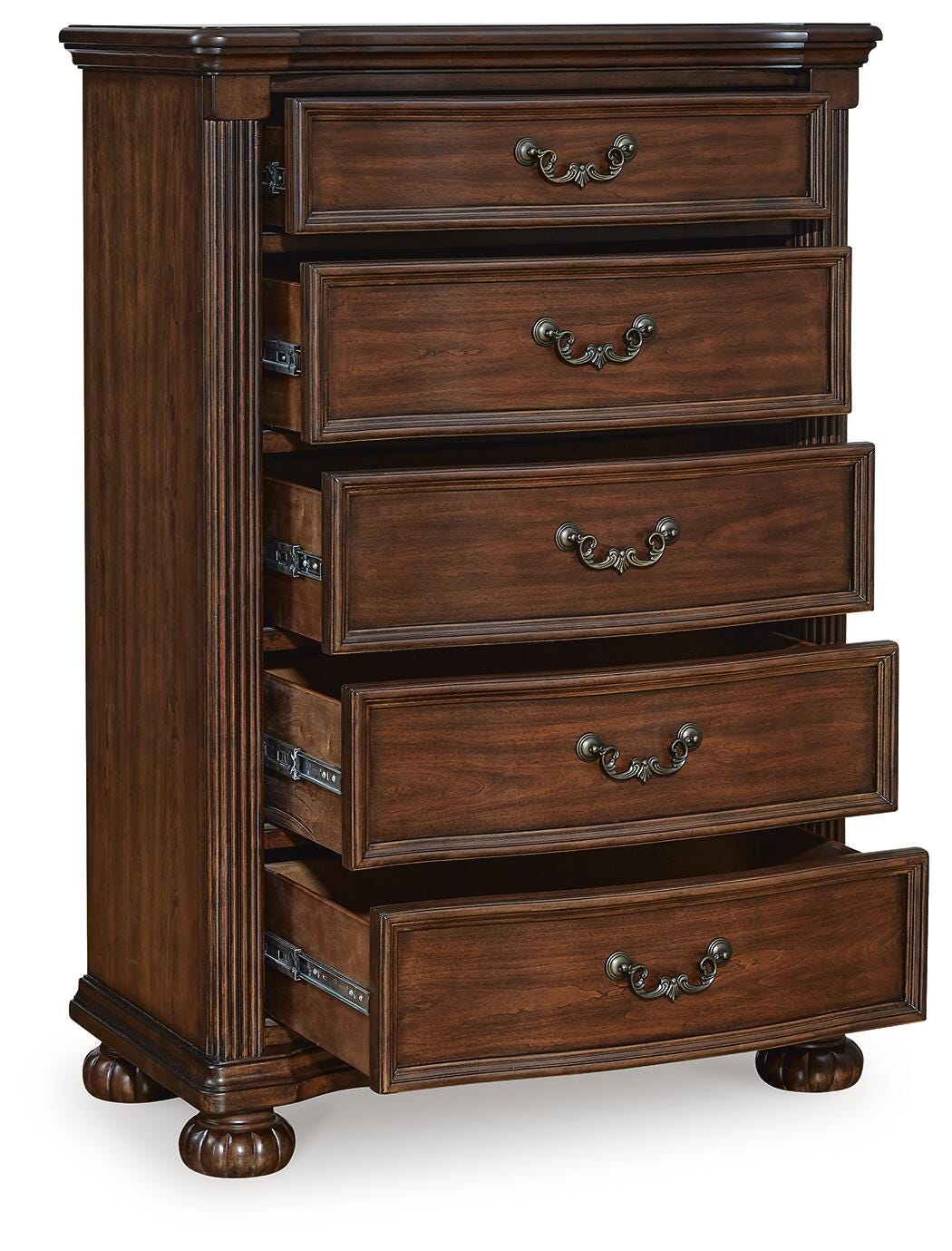 Lavinton Poster Bed, Chest and Nightstand - Brown  (B764-SI) - Image 4