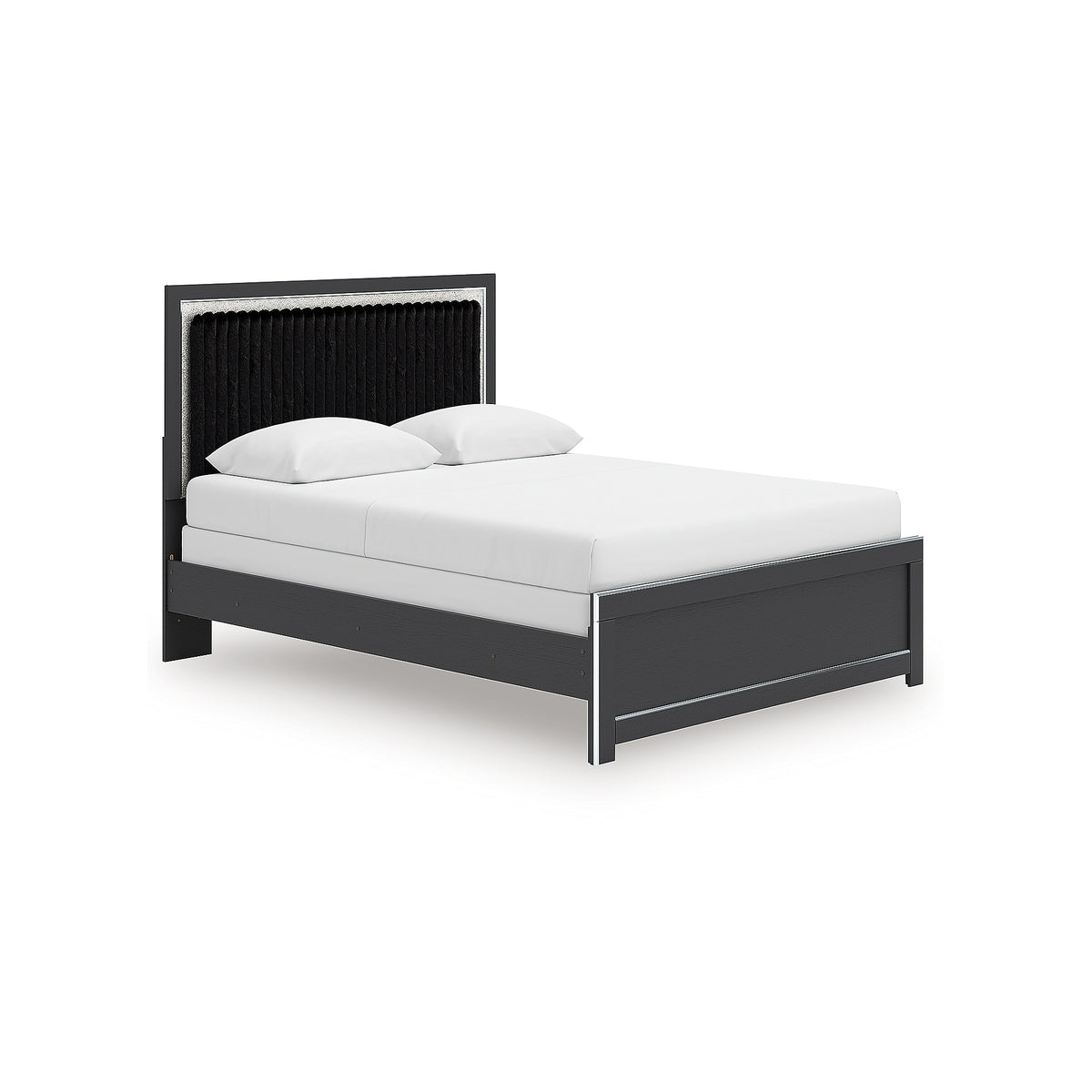 Zuraleus Queen Upholstered Panel Bed, Dresser and Mirror (PCB3380-SI) - Image 10