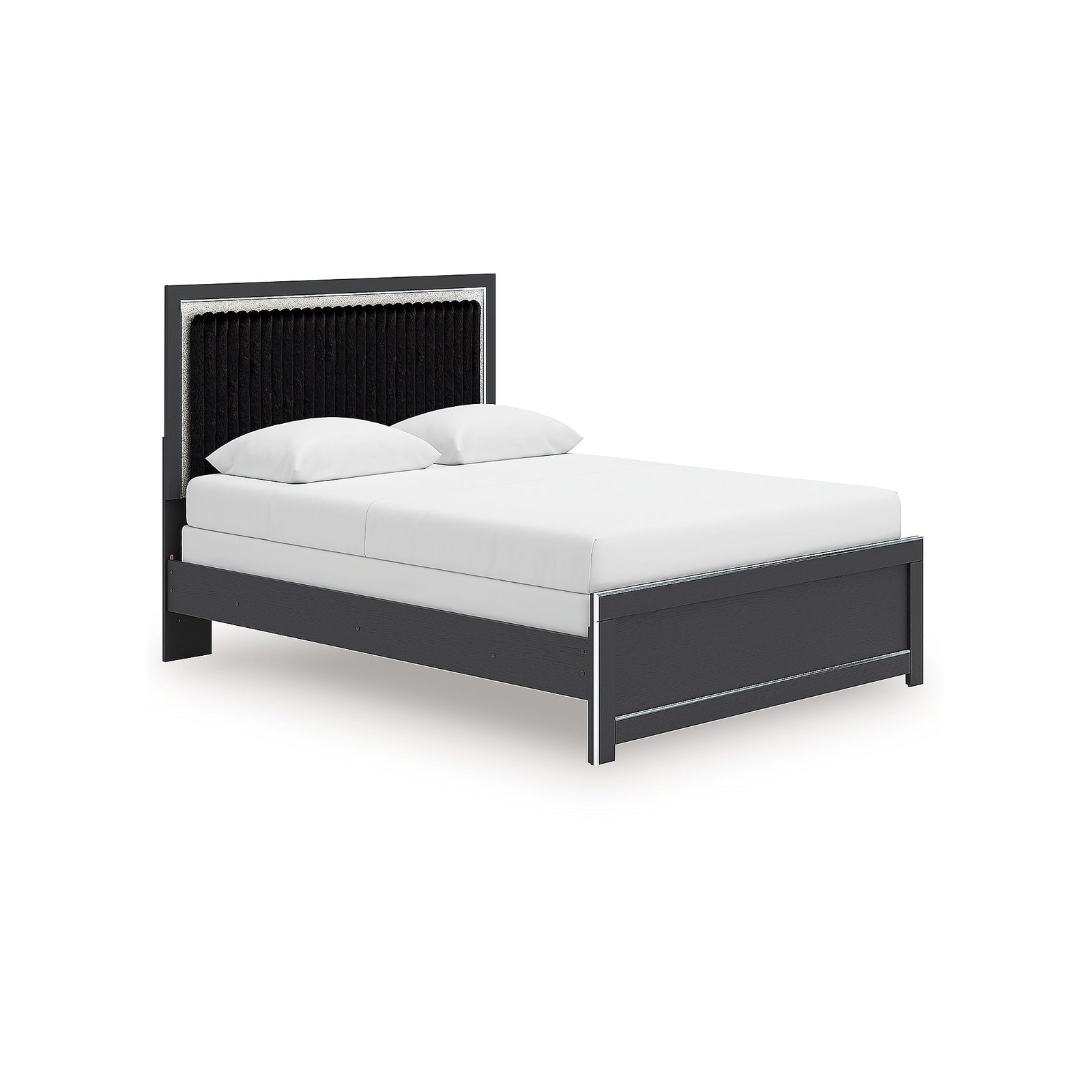 Zuraleus Queen Upholstered Panel Bed, Dresser and Mirror (PCB3380-SI) - Image 10